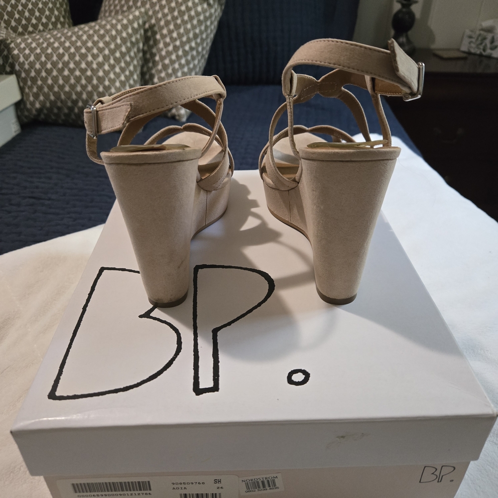 BP Tan Wedge Shoes with Elegant Design